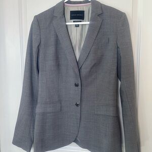 Banana Republic Stretch Twill Wool Blend Italian Long 2Button Tailored Blazer,8T